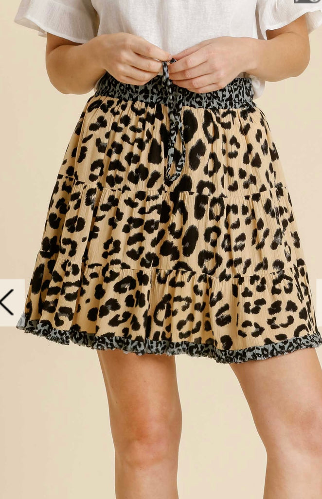 Leopard Mix Skirt
