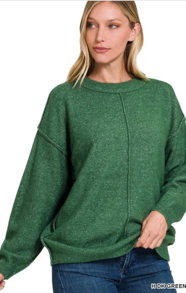 Hunter Green Cozy Sweater
