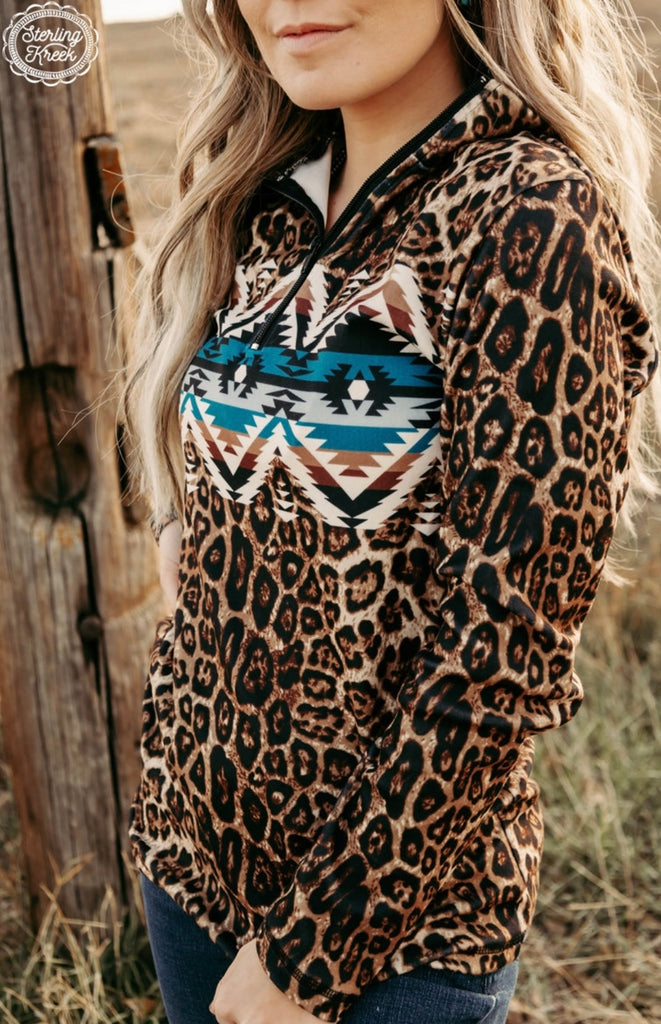 Leopard + Aztec Softest Pullover