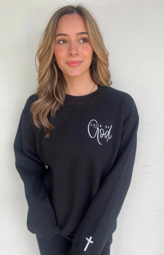 Embroidered Child Of God Crewneck