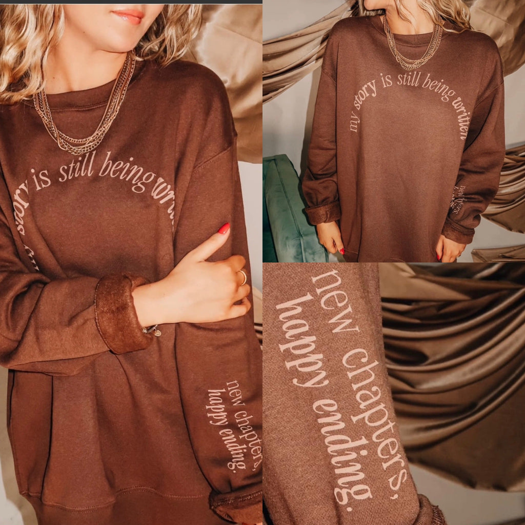 My Story Chocolate Crewneck