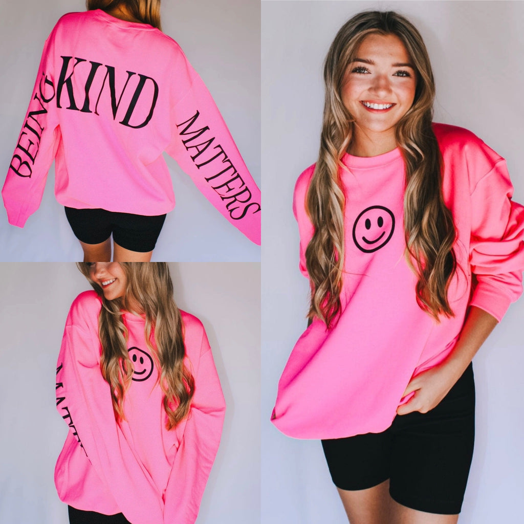 Being Kind Matters Pink Crewneck