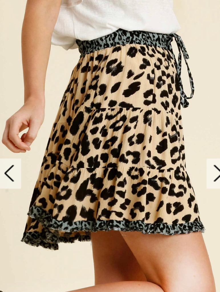 Leopard Mix Skirt