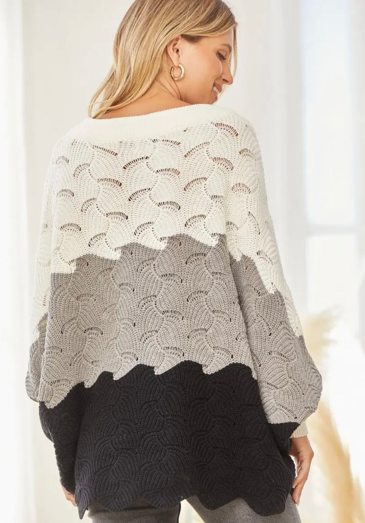 Oversized Colorblock Sweater