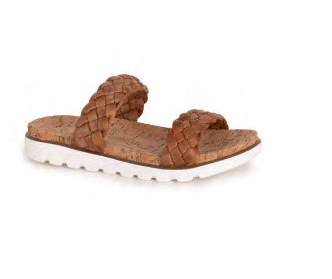 Corky’s Cognac Braided Strap Sandals