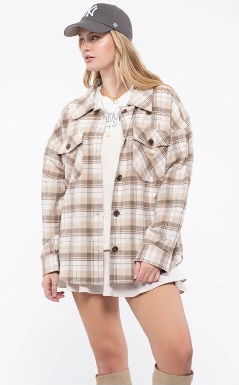 Spring Plaid Shacket | Speckles & Stripes