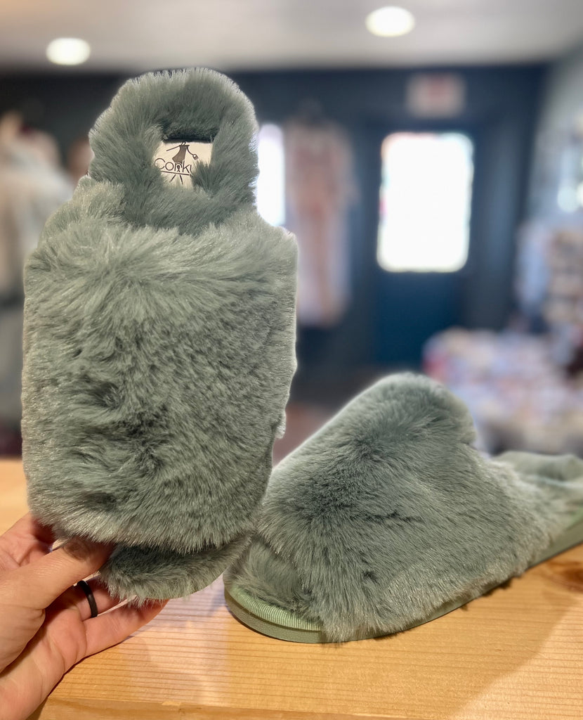 Corky’s Mint Spoon Slippers