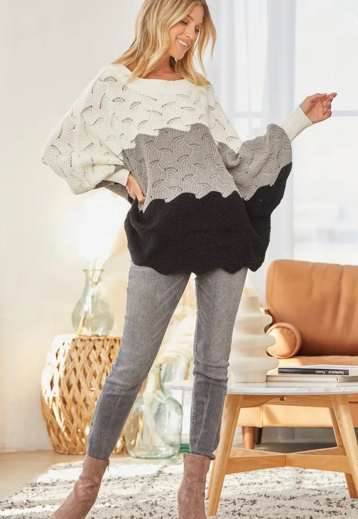 Oversized Colorblock Sweater