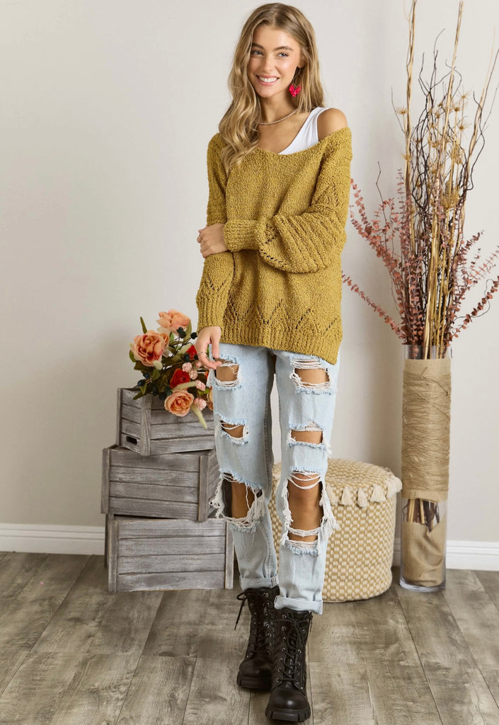 Softest Mustard Swester | Speckles & Stripes
